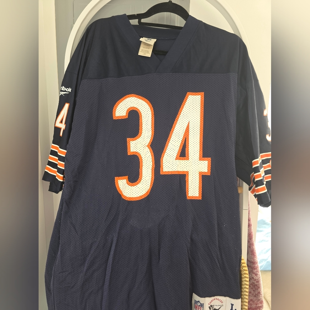 Chicago Bears Reebok Navy Blue Jersey with Orange Accents